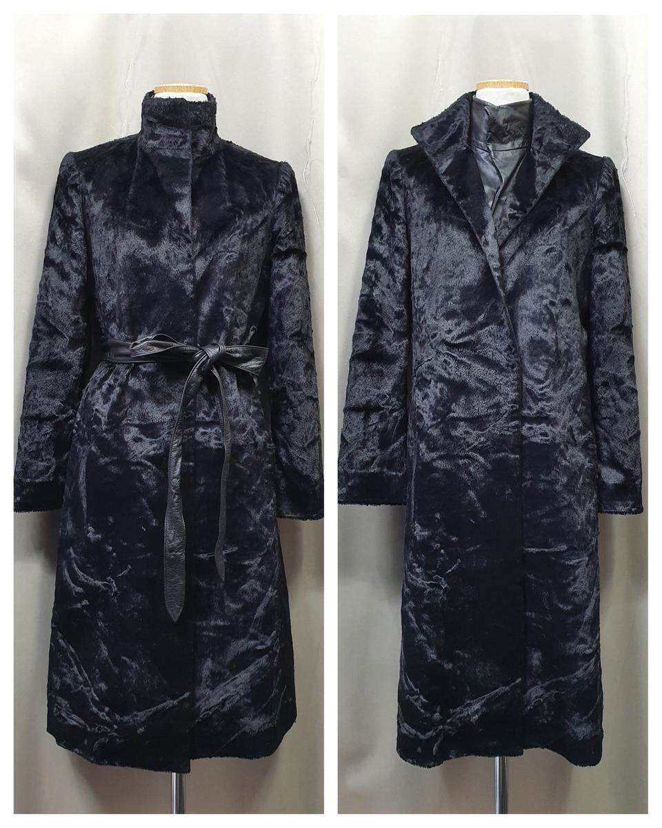 특가할인)ELASTIC 양가죽배색 페이크퍼 인조털 롱~코트.인조밍크