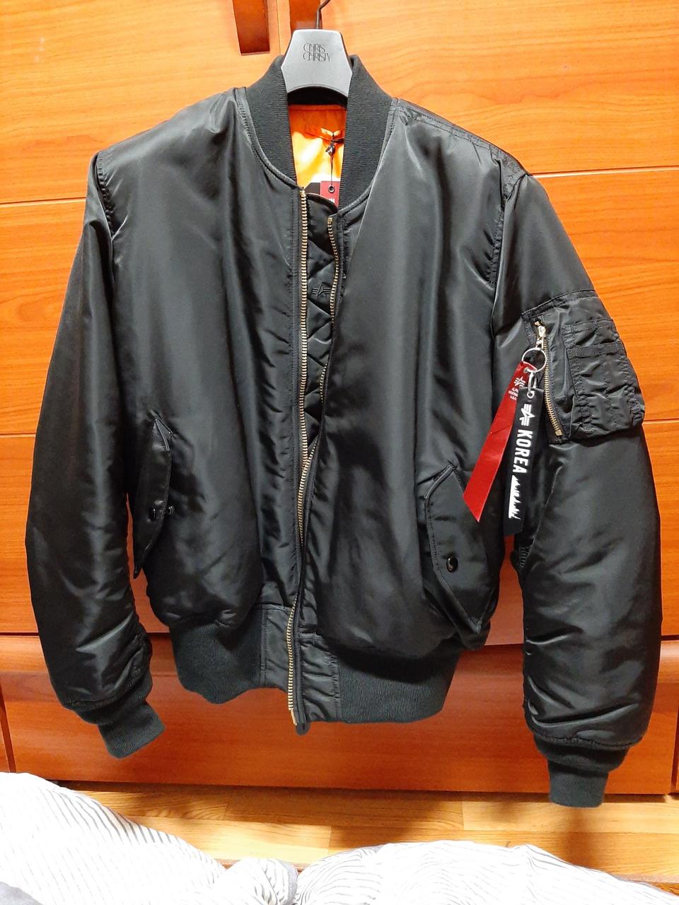 [새상품] 알파인더스트리 MA-1 레귤러 블랙 L사이즈