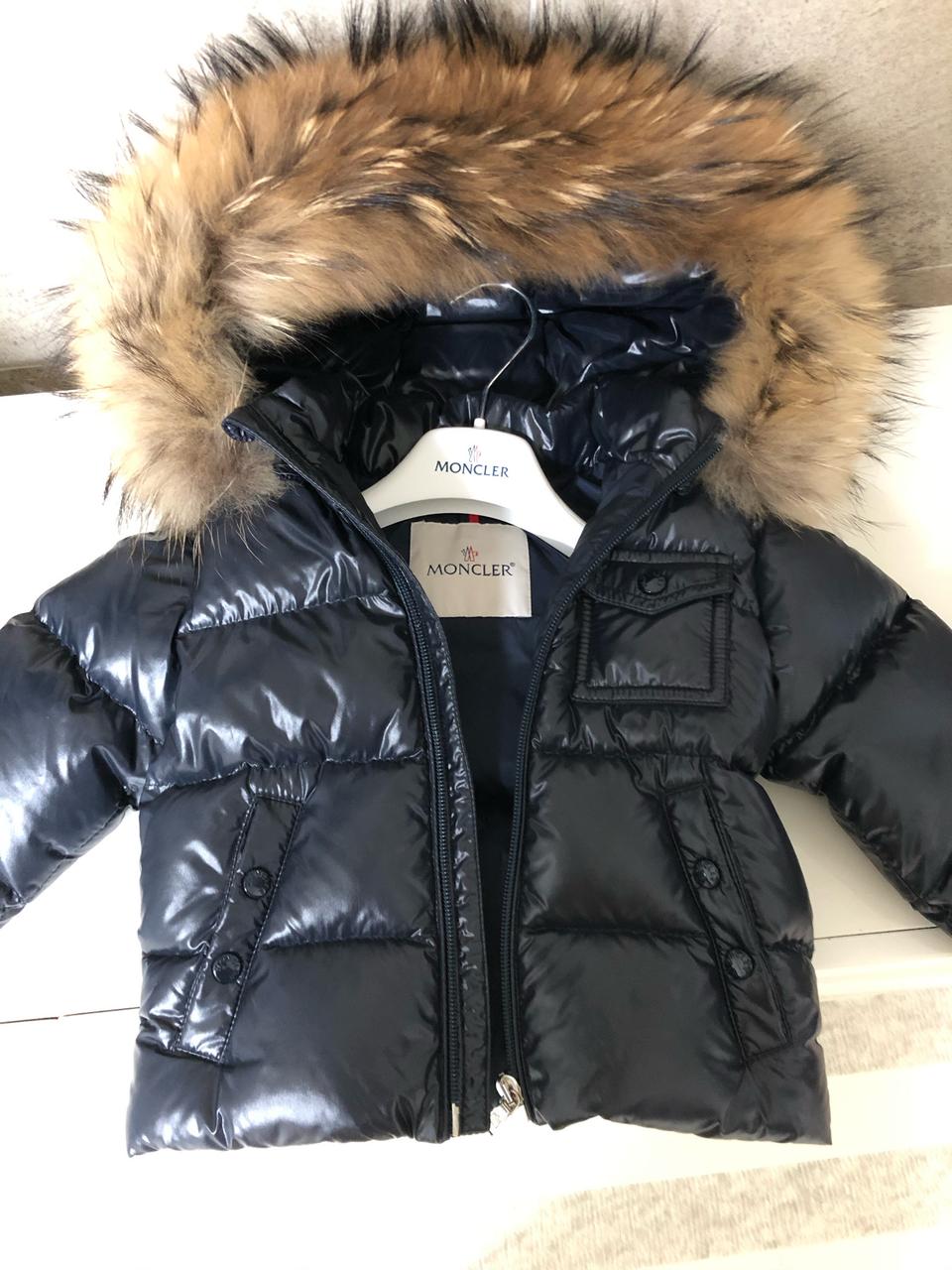 유아 몽클레르 로고패치 패딩