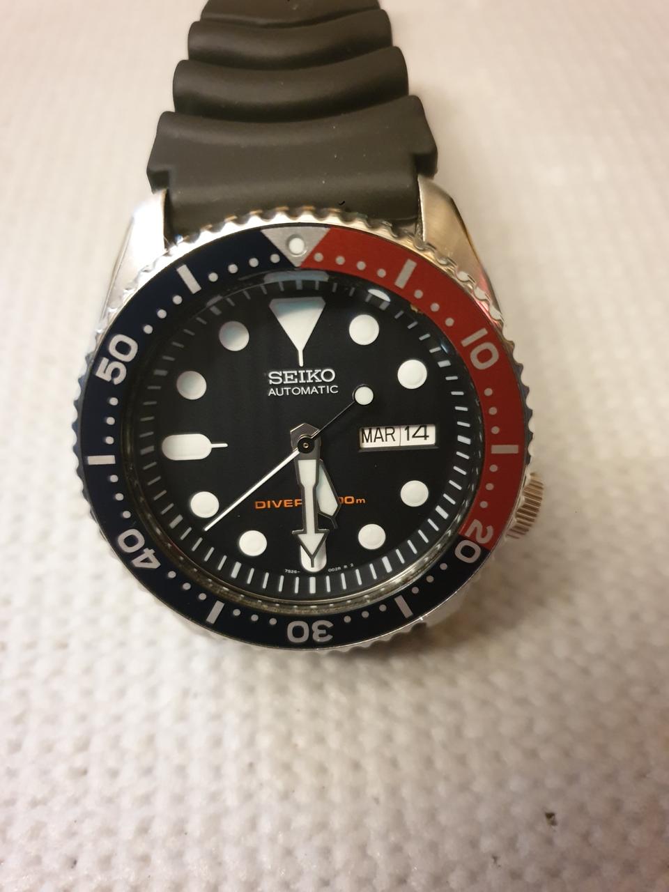 seiko세이코펩시skx009오토매틱200m다이버시계