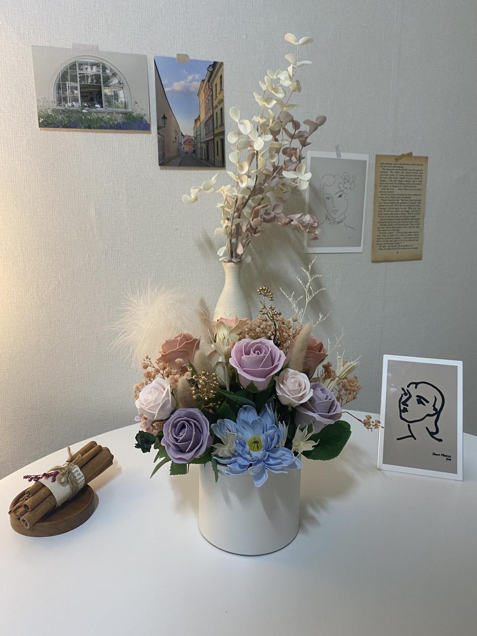 비누꽃프리저버드 센터피스