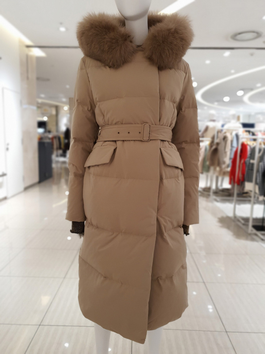 새상품)폭스퍼 벨트 롱다운점퍼