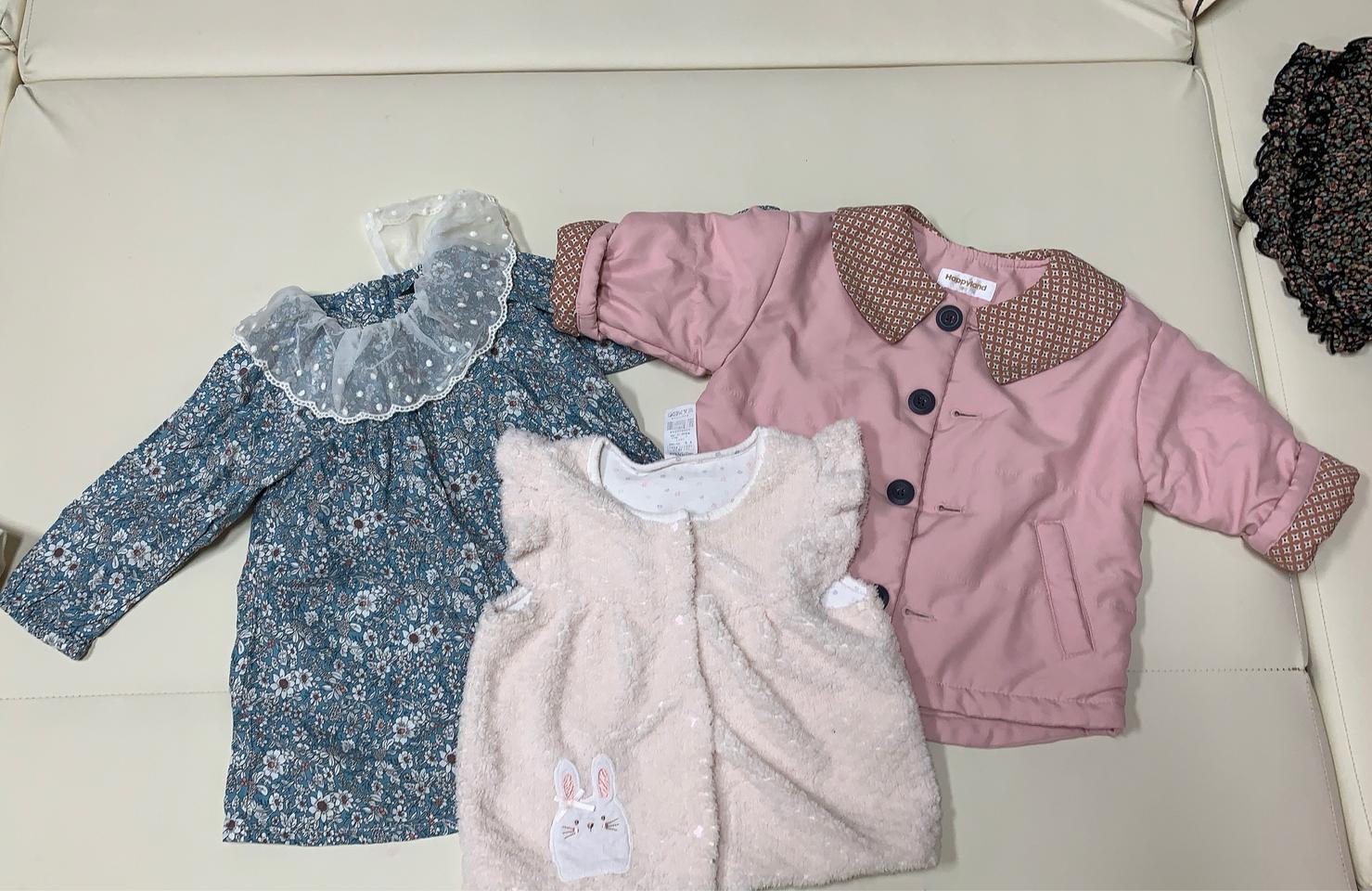 아기90사이즈(원피스,조끼,자켓)