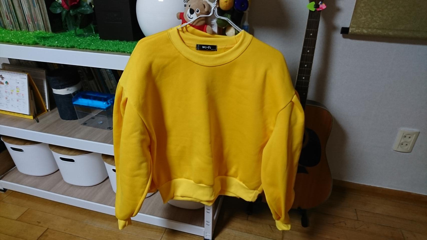 1.기모 귀여운 노랑 티