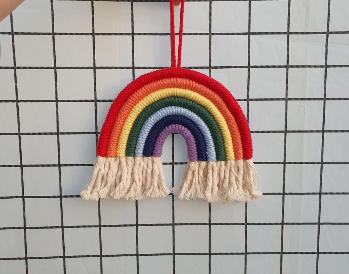 무지개 마크라메 월행잉 /벽장식, 아이방꾸미기, 집꾸미기, 홈데코
