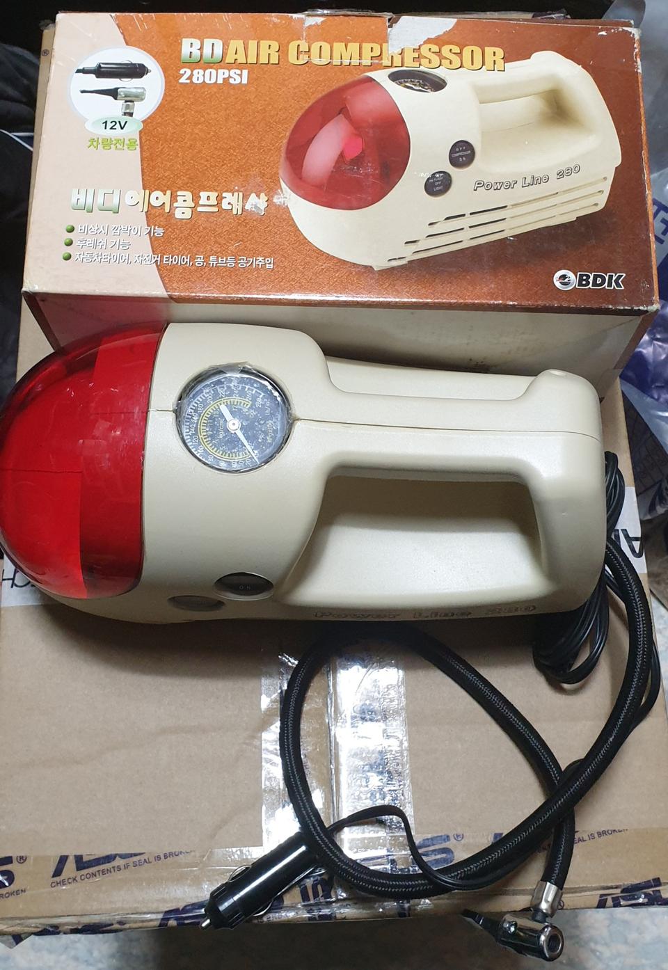 차량용 비상 에어콤프레샤  A급 중고