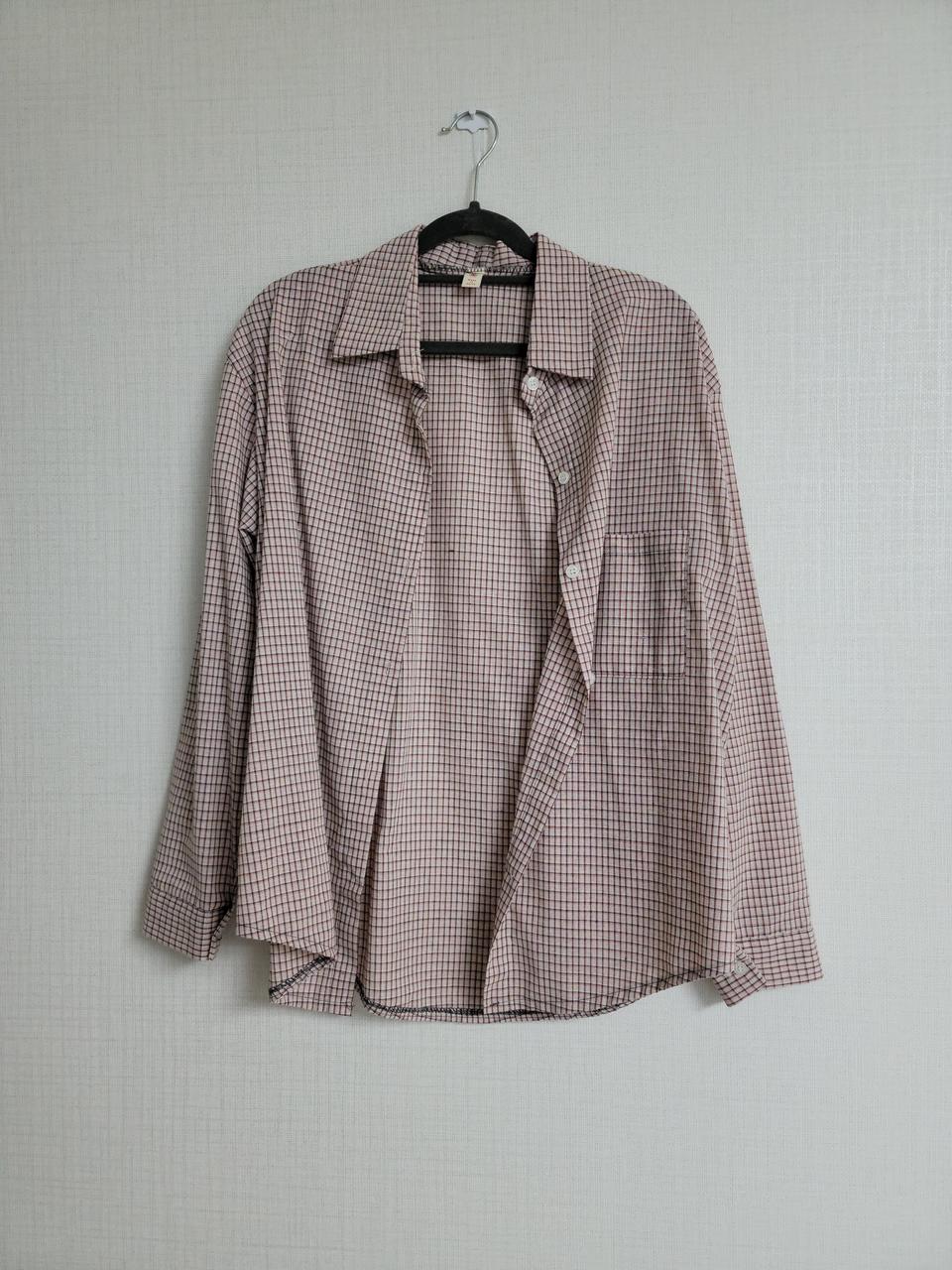 여성 체크 오버핏 남방