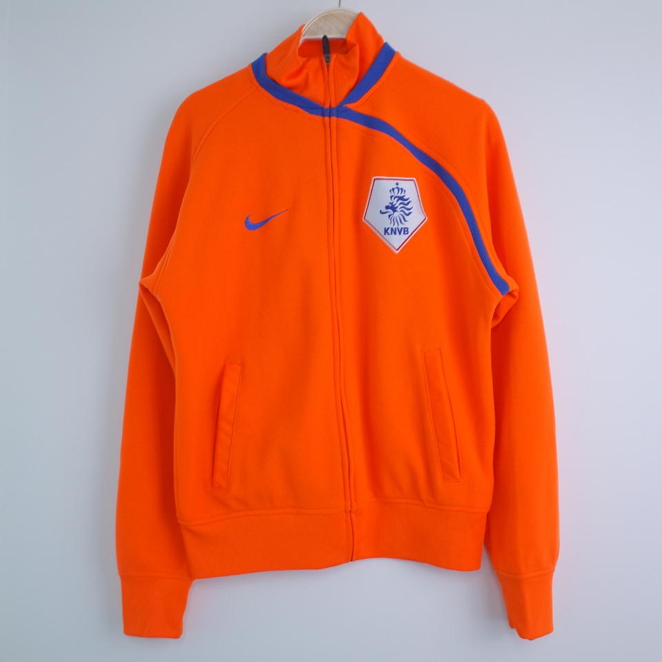나이키 네덜란드 오렌지 주황 축구 저지 집업 M