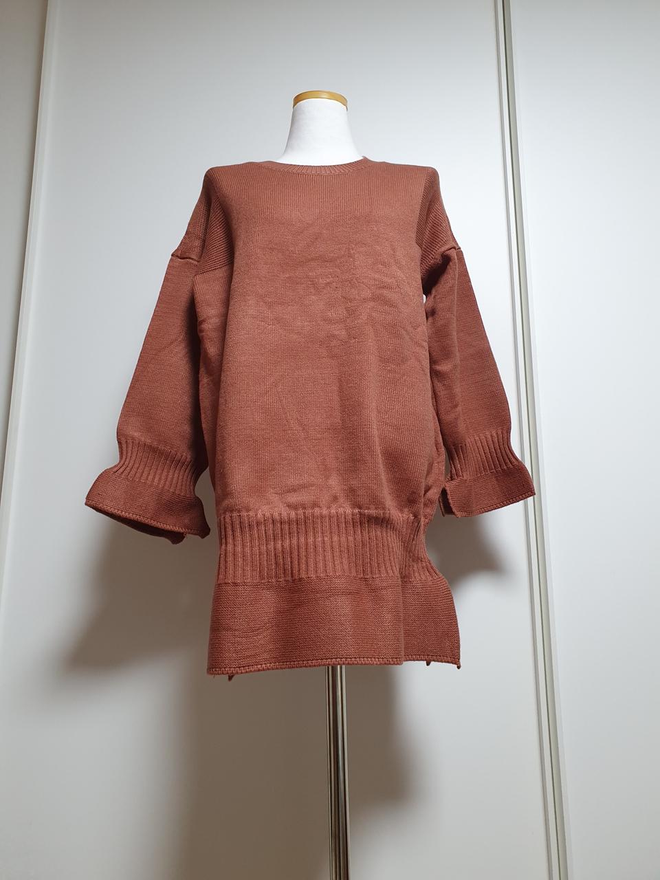 새상품) 핑크브라운 미니 니트 원피스