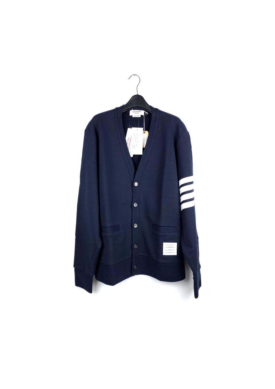 [새상품] 톰브라운 코튼 사선완장 가디건