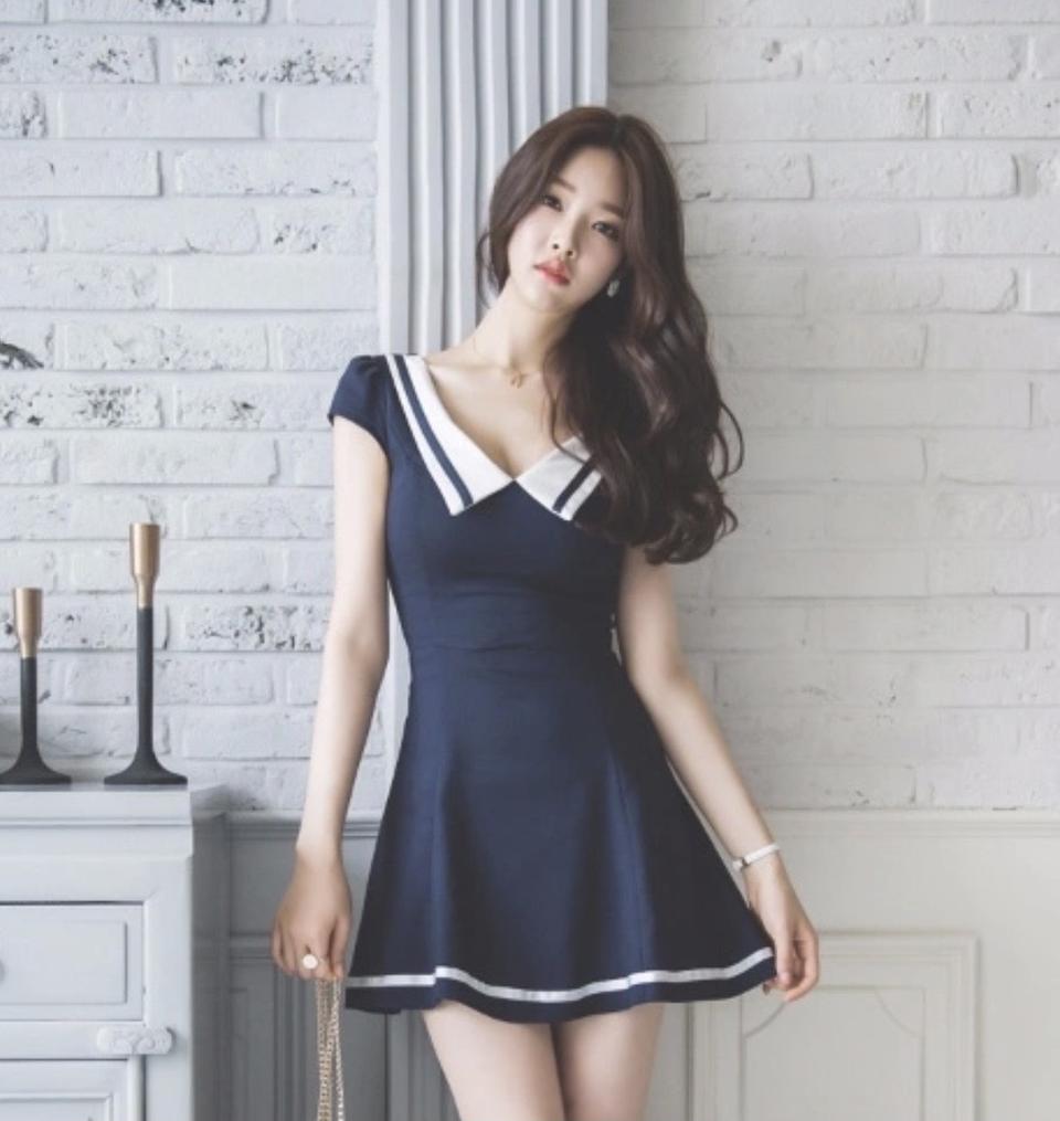 [새것]어려보이는 교복스타일 원피스S-L