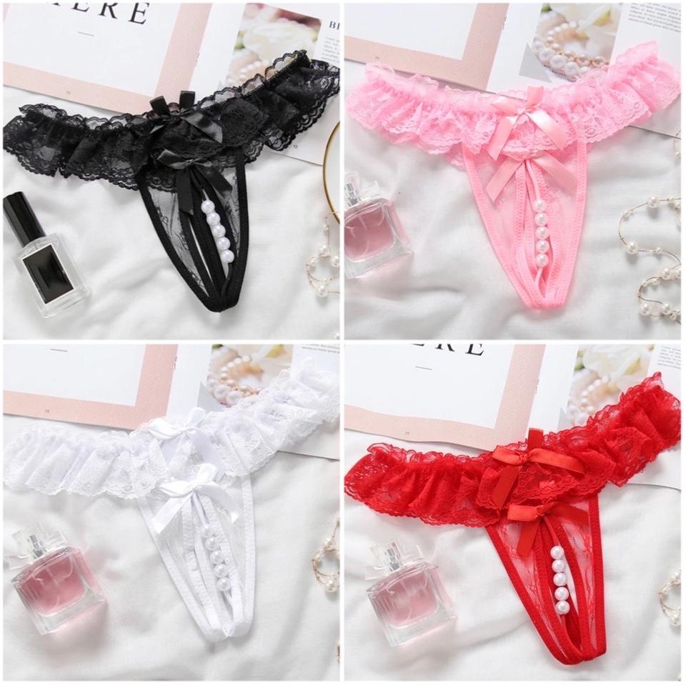 섹시 진주 티팬티 이벤트 속옷 란제리 기념일 신혼여행 속옷