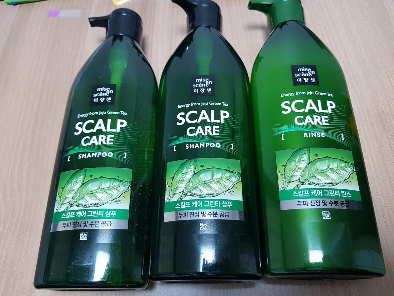 미장센 그린티 샴푸, 린스(두피 진정 및 수분 공급)