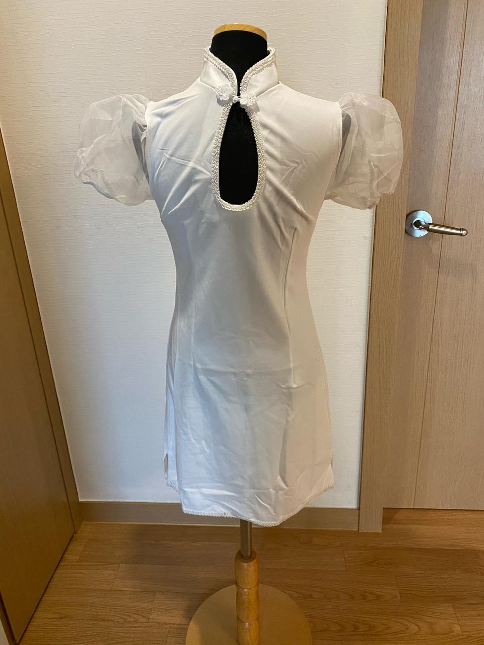 섹시원피스. 치파오홀복흰색원피스