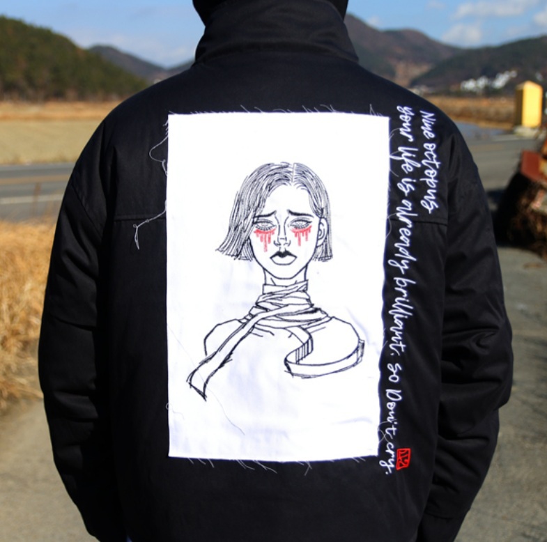 (105~110){유일매물}새상품 나인옥토퍼스 소녀 숏파카