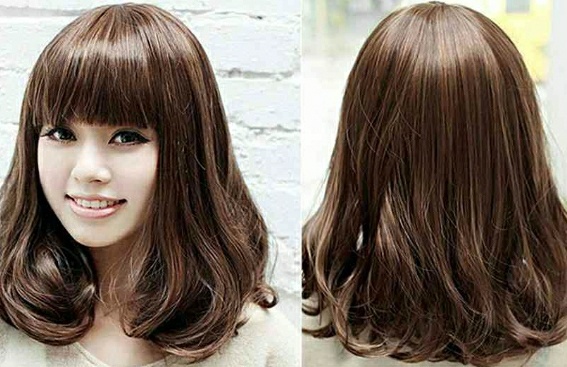 단발c컬 통가발 단발가발 중단발