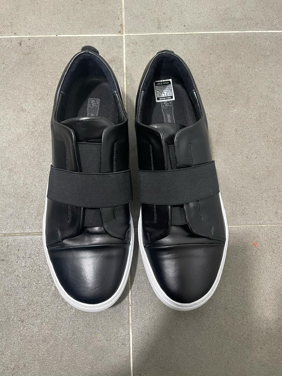 코오롱스포츠 천연소가죽 슬립온 스니커즈