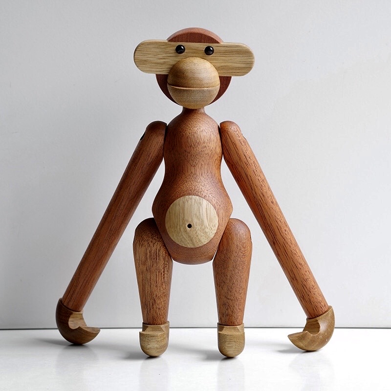 우드 원목 원숭이