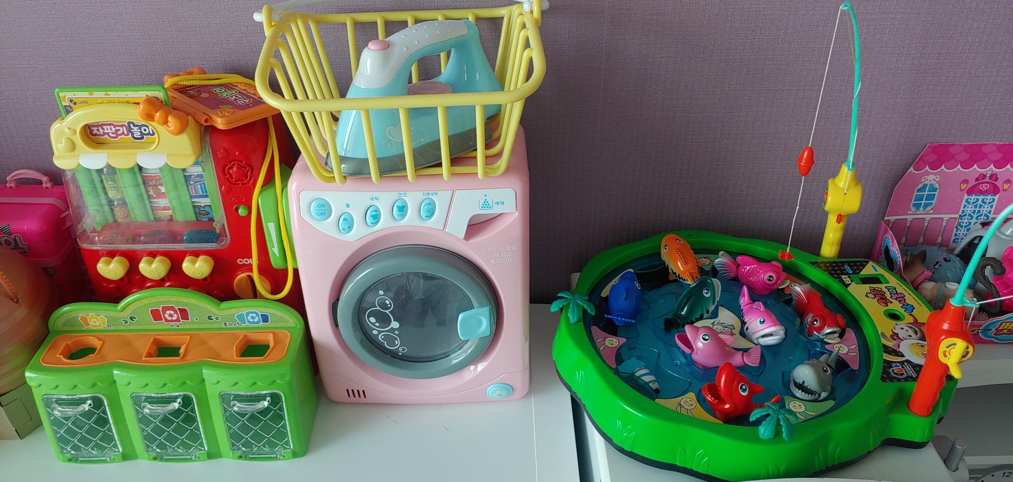 장남감일괄판매/콩순이자판기/미미세탁기/코코몽낚시