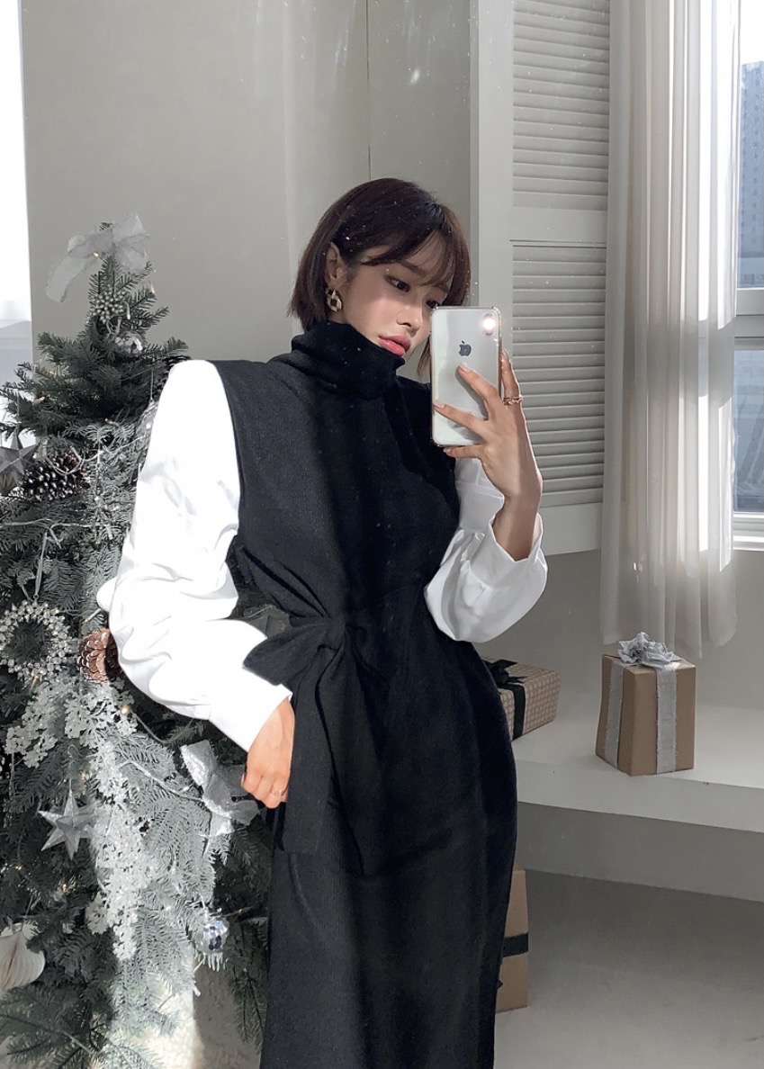 새상품)신상 터틀넥 롱원피스 가격내림