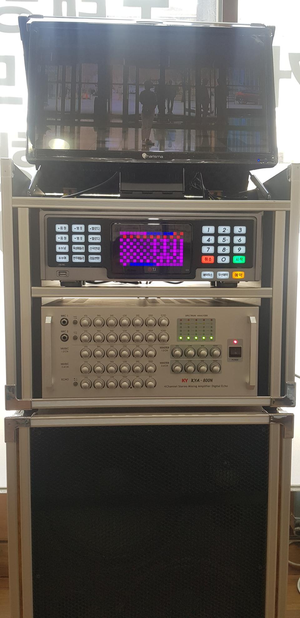 태진 반주기 앰프 스피커 노래방기계 무선마이크 음향기기 일체형반주기 이동