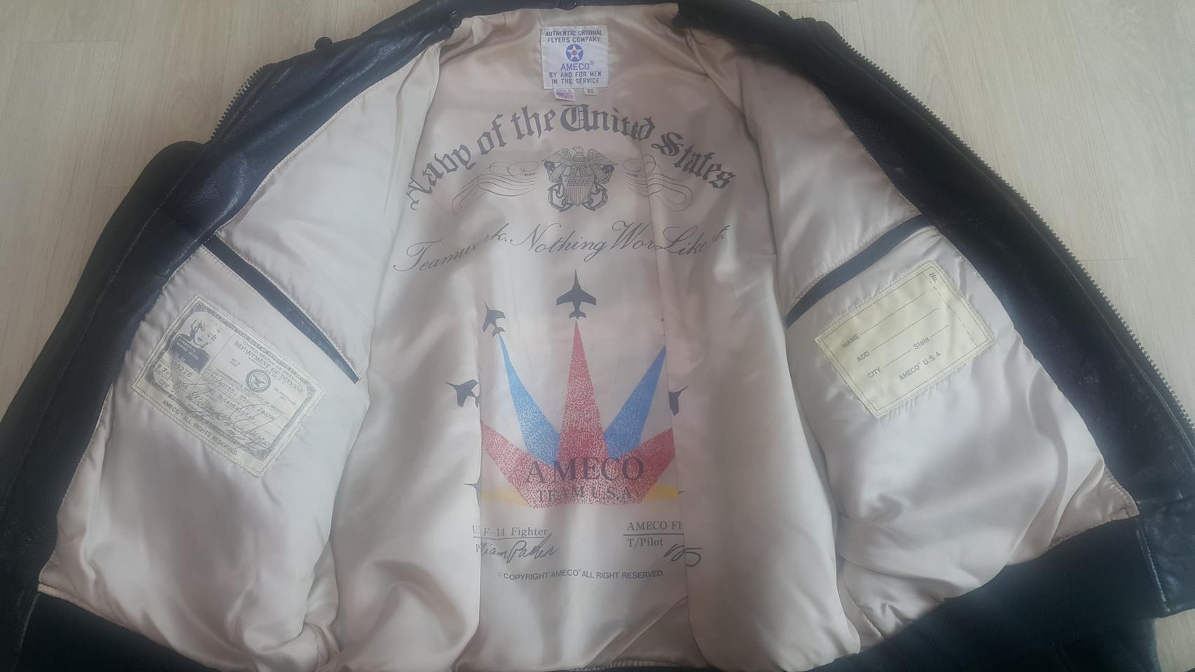 빈티지AMECO 항공가죽점퍼