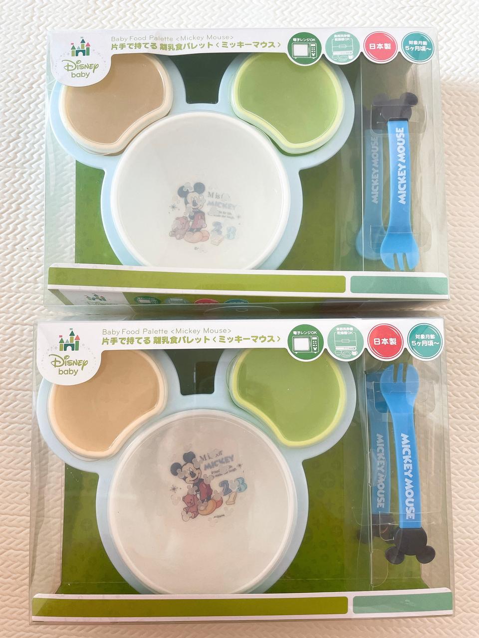 [거의새상품] 디즈니 베이비 미키 푸드팔레트 유아 식기 이유식기 자기주도