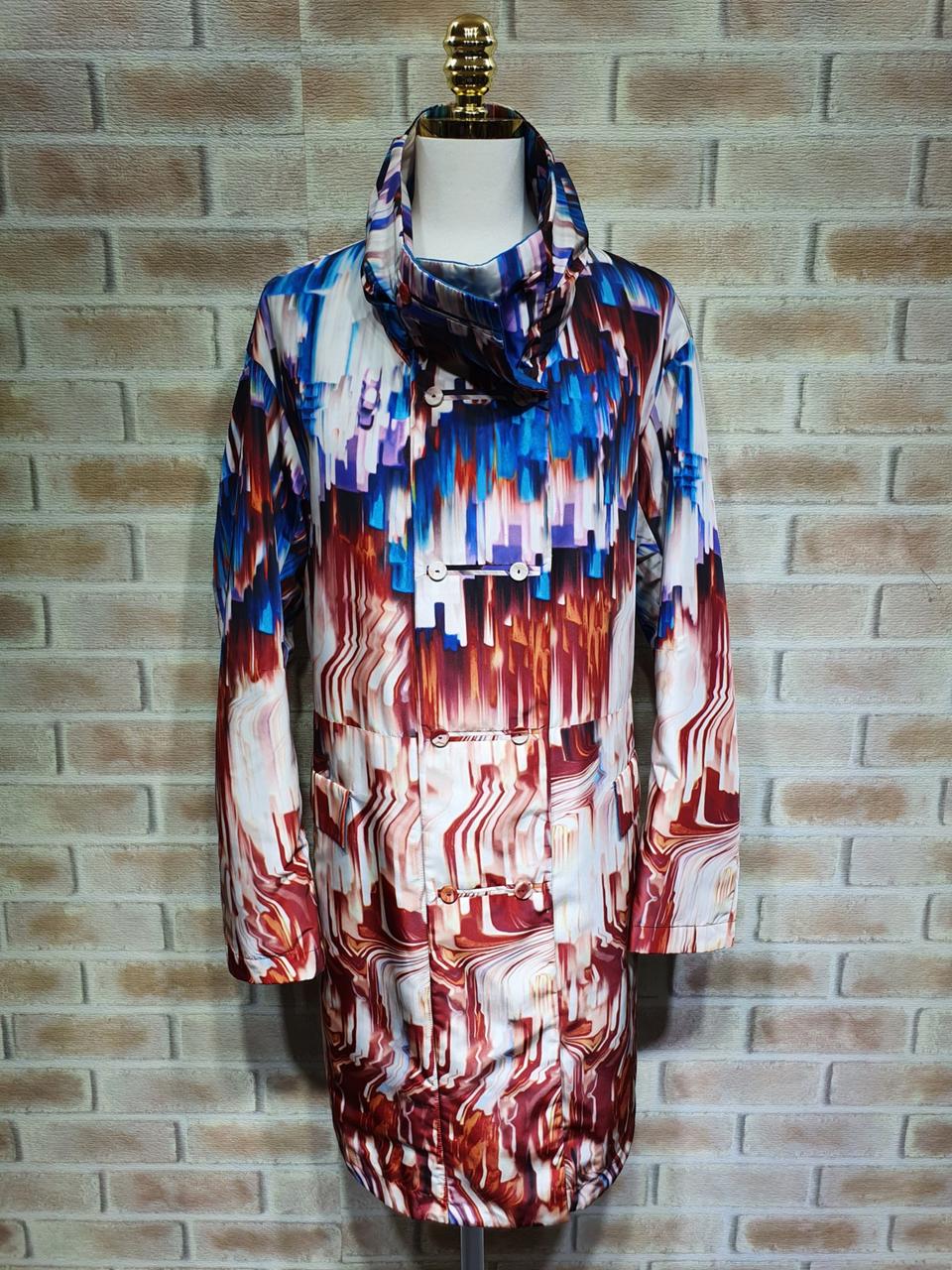 구호 정품 새것수준 누빔 안감 백스트링 하이넥 트렌치 코트~66반