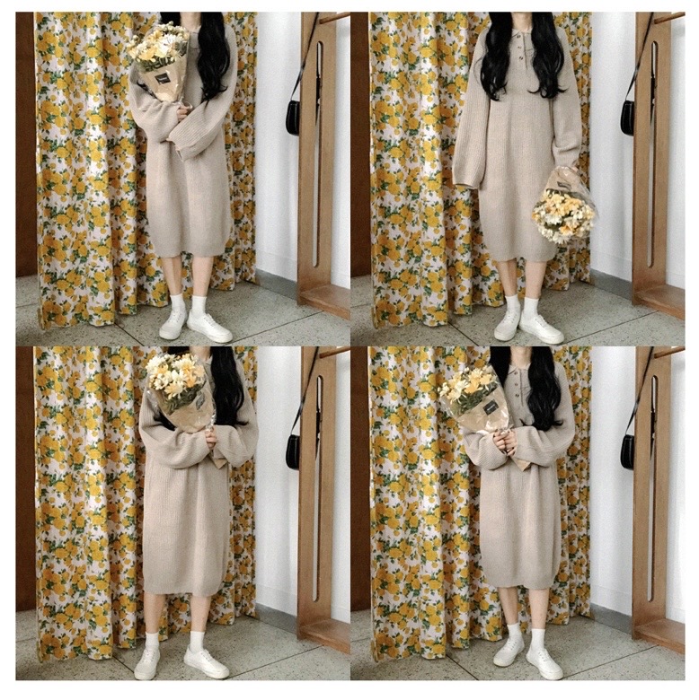 (새상품)베이지카라니트원피스 팔아요