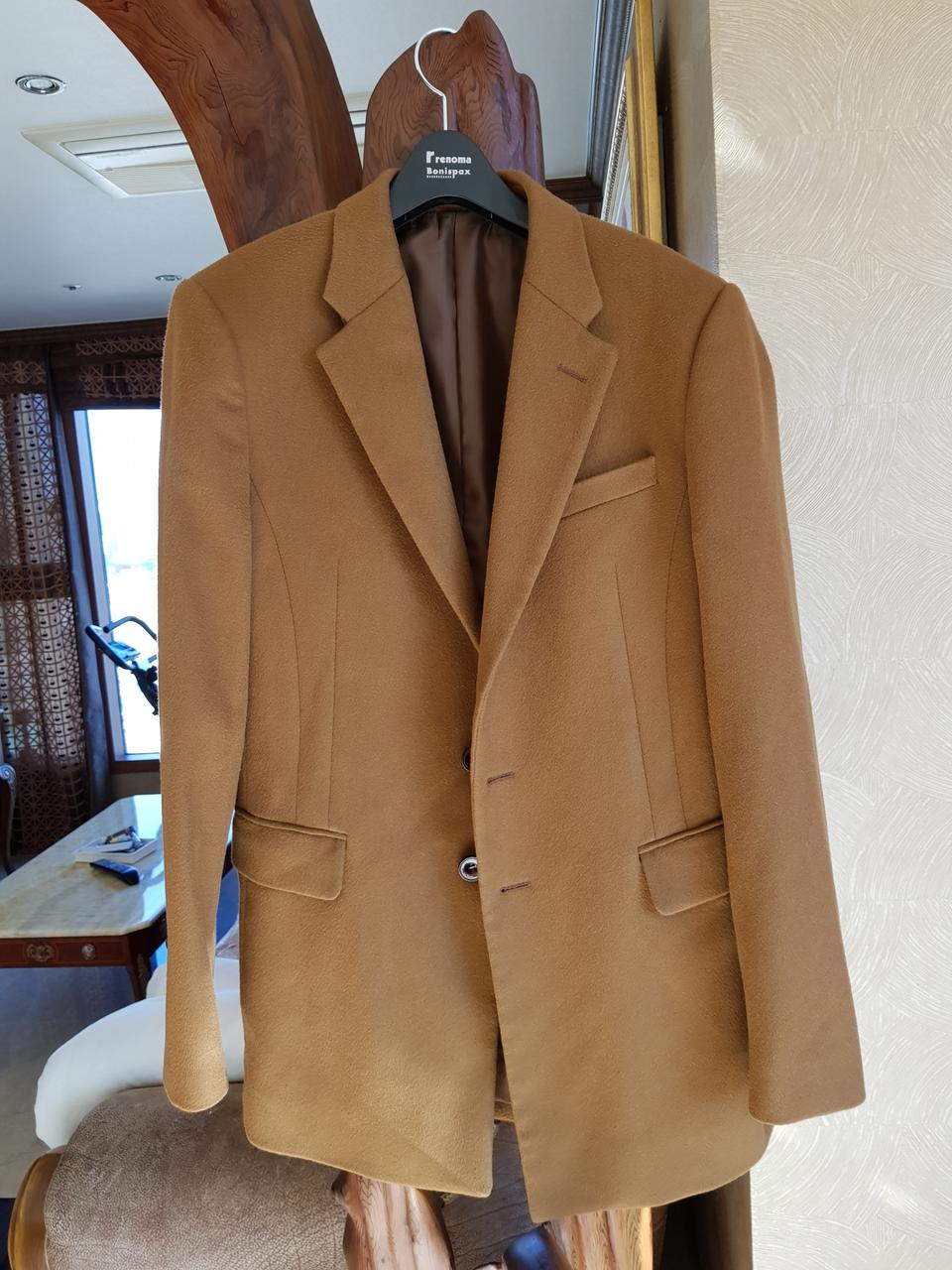 킨록 남자 캐시미어 모 혼방 카멜 코트