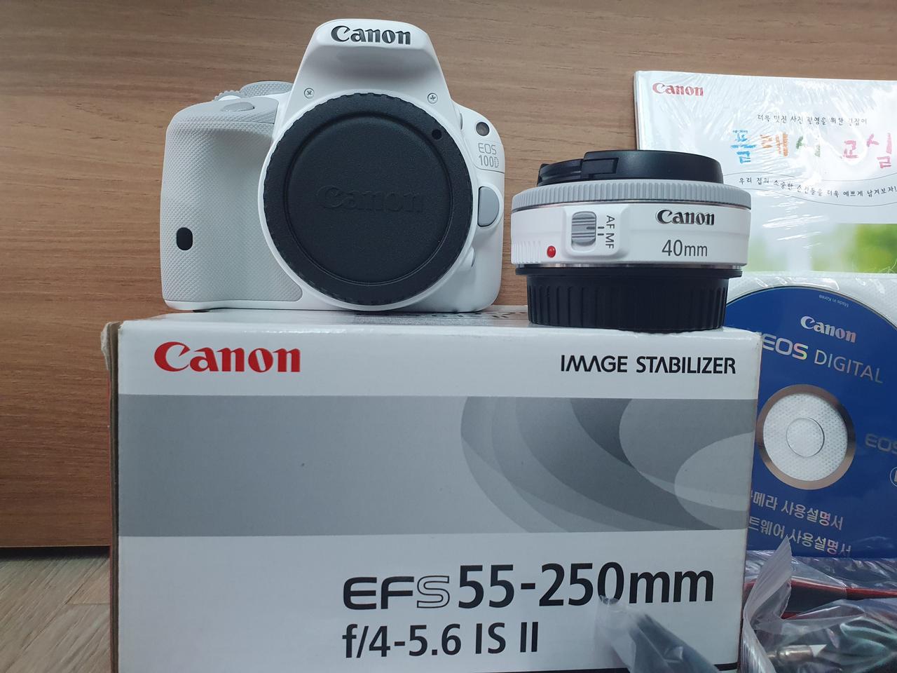 찐찐 새제품! 캐논 EOS100D 화이트 풀세트.