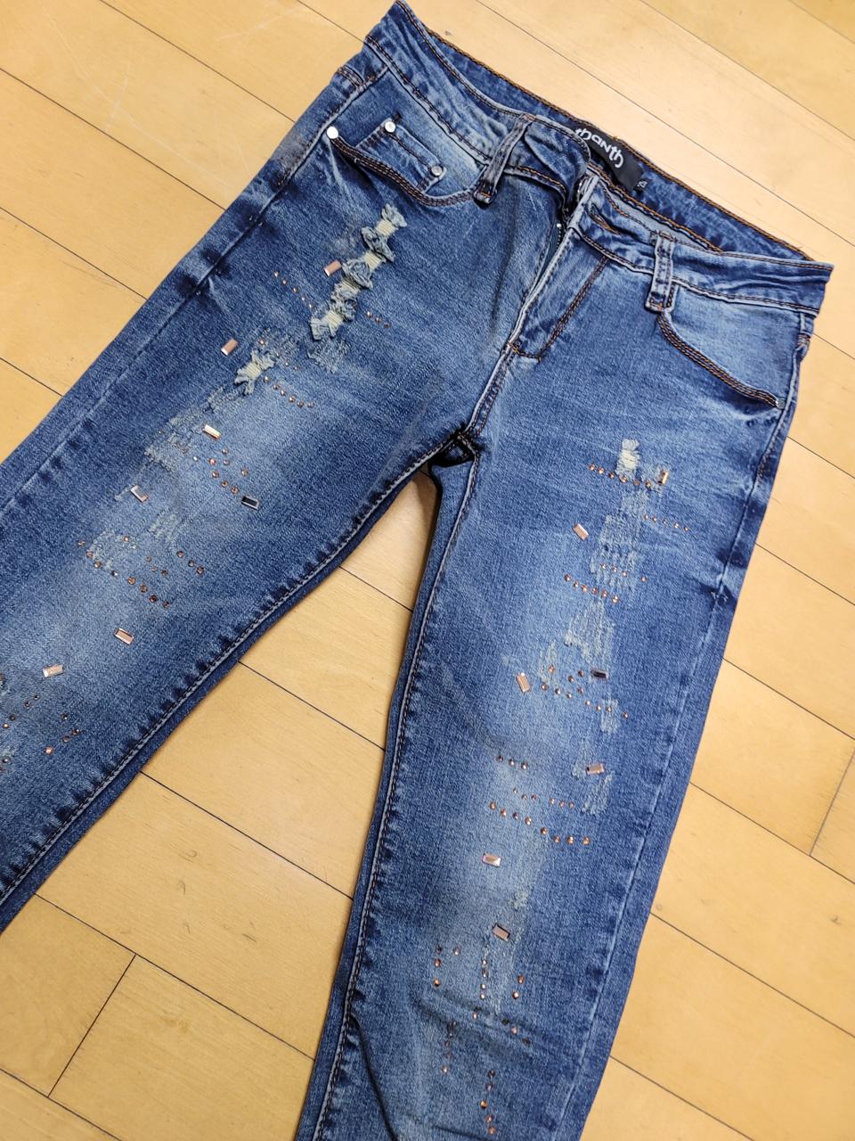 큐빅찬란스키니진