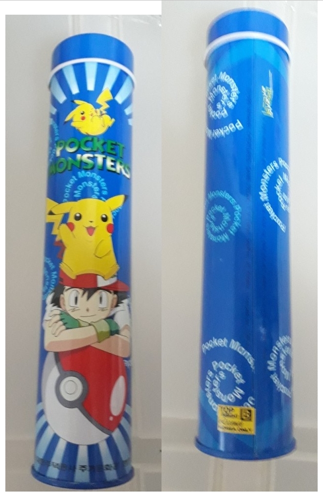 포켓몬스터 원형 철제 필통