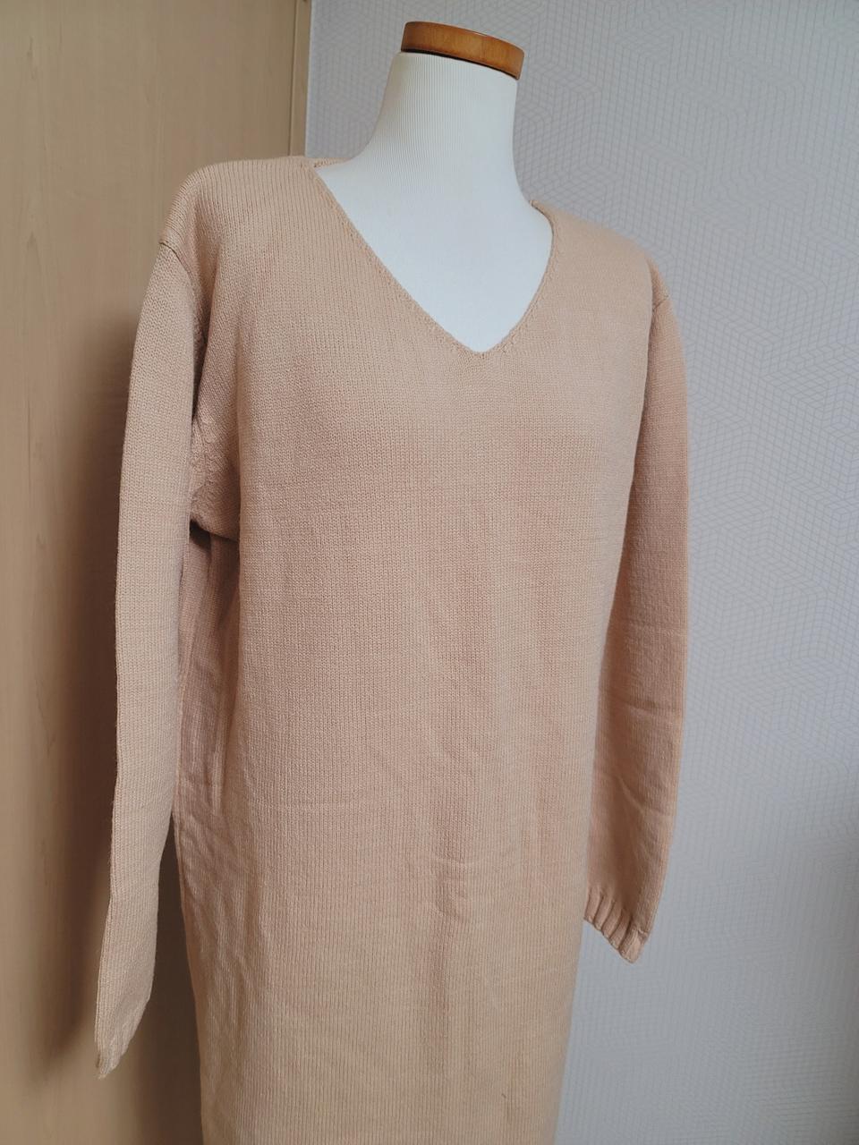 베이지 롱 니트B