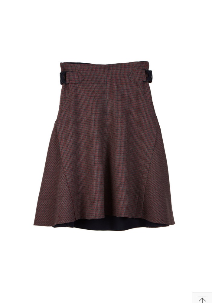 럭키슈에뜨  브릭 잔체크 플레어 스커트  레니본 sjsj아님