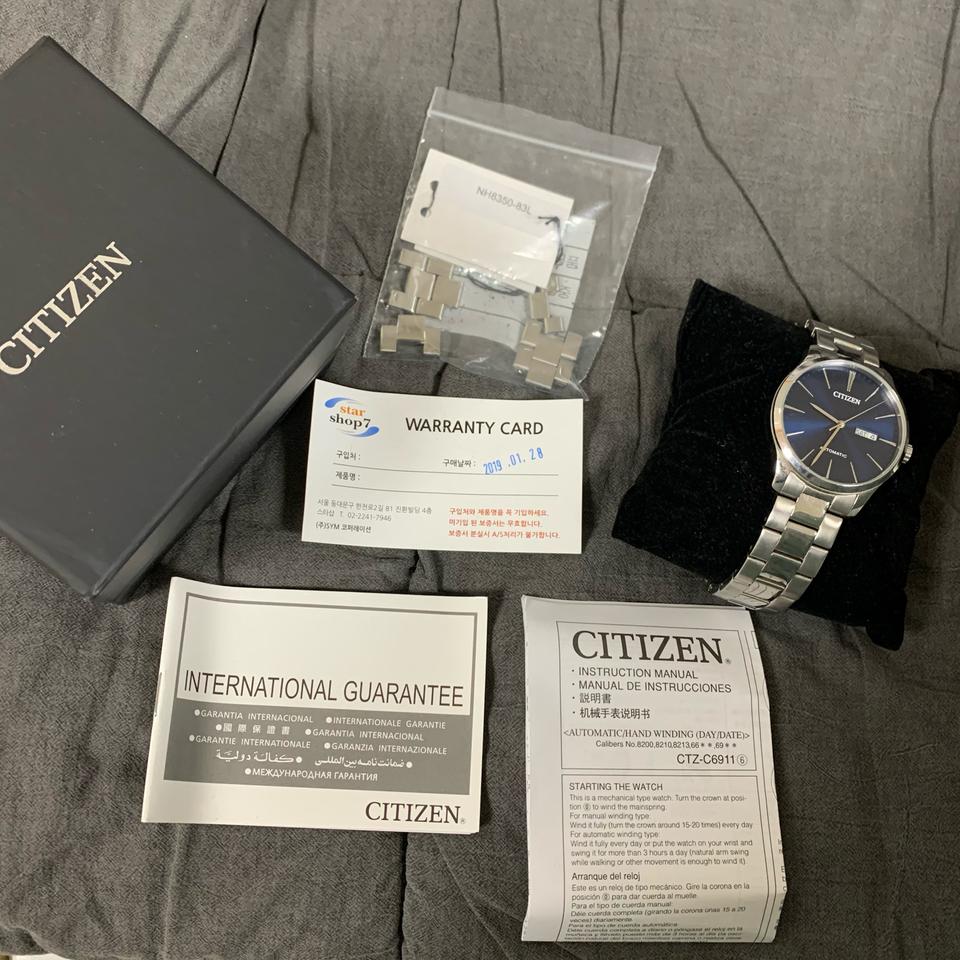 시티즌 NH8350-83L 오토매틱 메탈시계 남성용 40mm