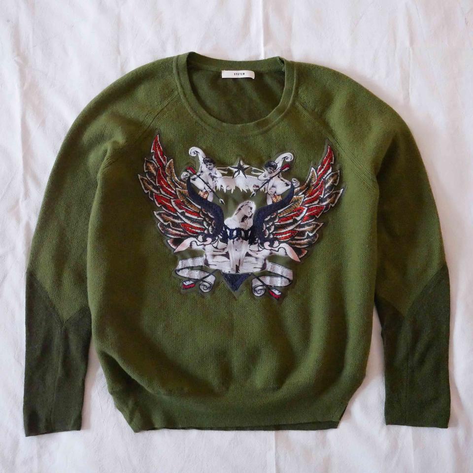 SYSTEM 시스템 올리브 울 니트