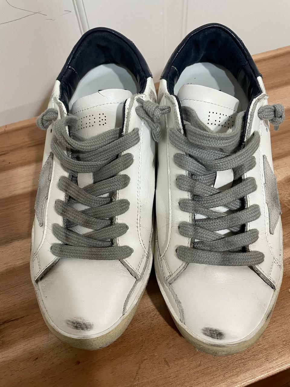 [정품]골든구스 슈퍼스타 화이트 네이비탭