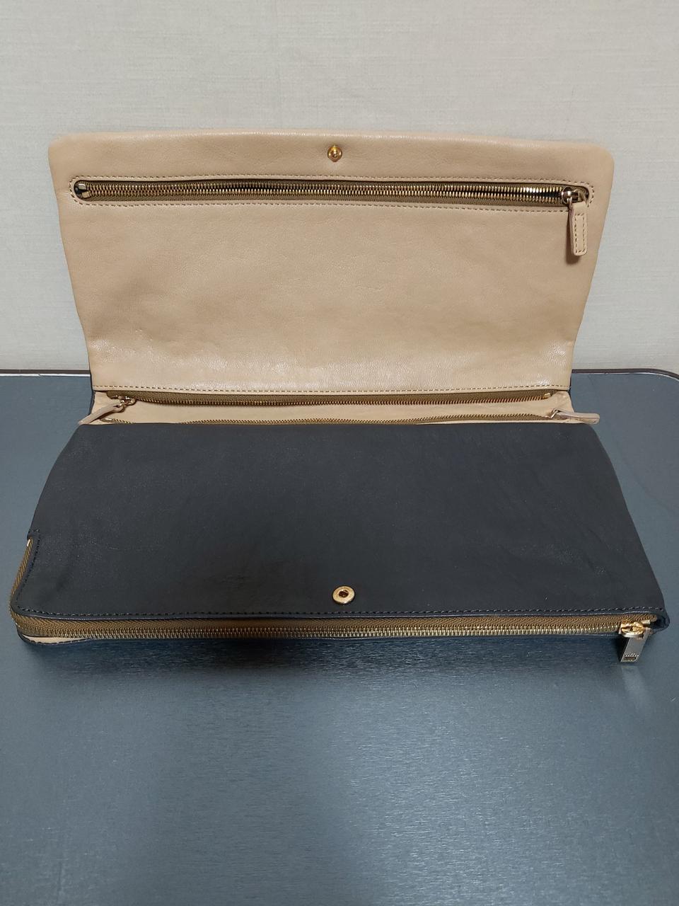 (새상품)한섬 타임 양가죽 클러치백 가격내림