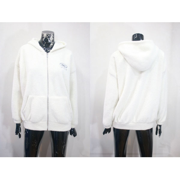 (140) USALL 유솔 아이보리 뽀송 후드 집업 (M 140내외 오버핏)