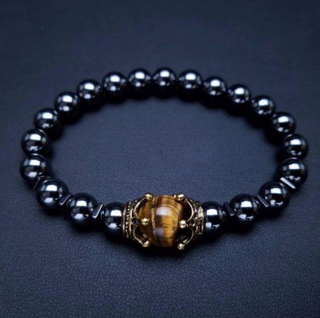 TIGER EYE 타이거 아이 내츄럴 스톤 팔찌. 비즈팔찌