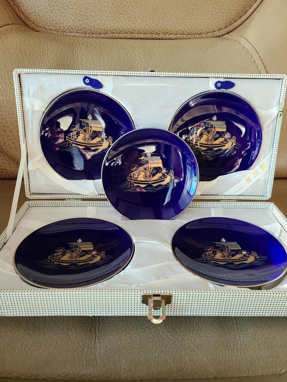 일본 황실도자기 소접시(×5) 세트