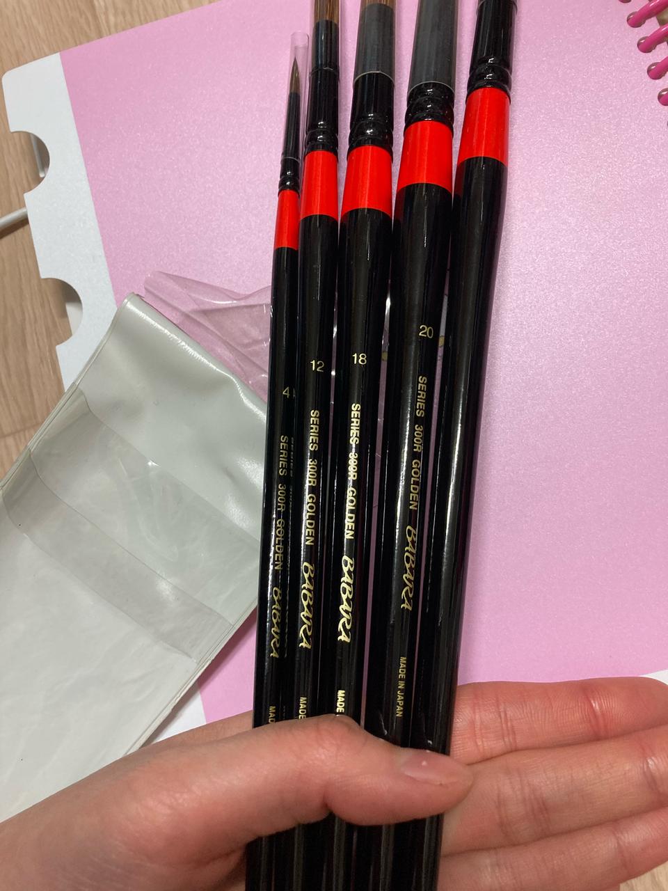 화홍 babara 300R붓 수채화붓 5본세트!