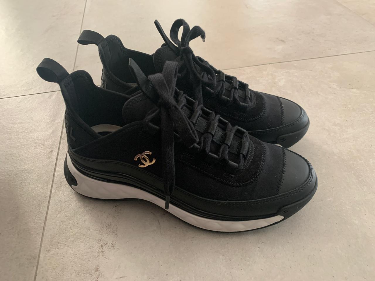 샤넬 믹스드파이버 스니커즈 블랙