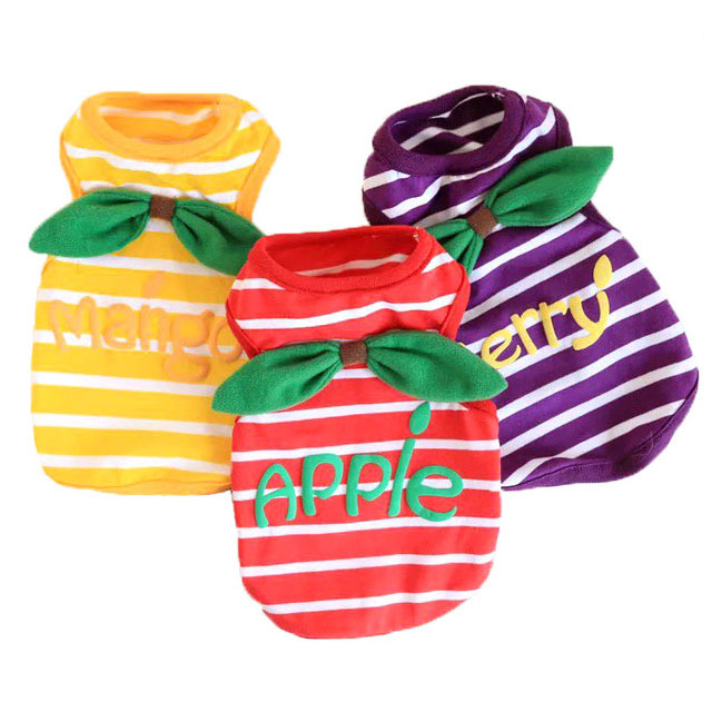 강아지 고양이 과일 면 실내복