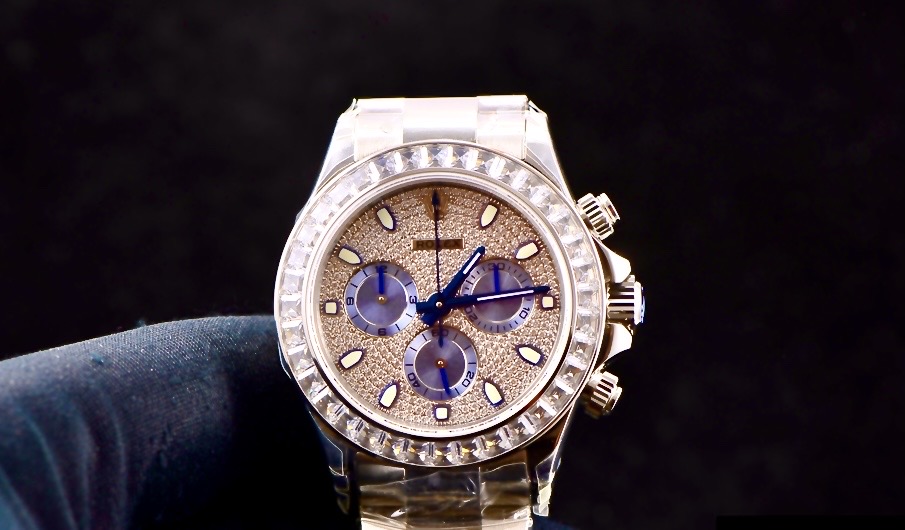로렉스 데이토나 블루 한정판 풀다이아몬드 시계