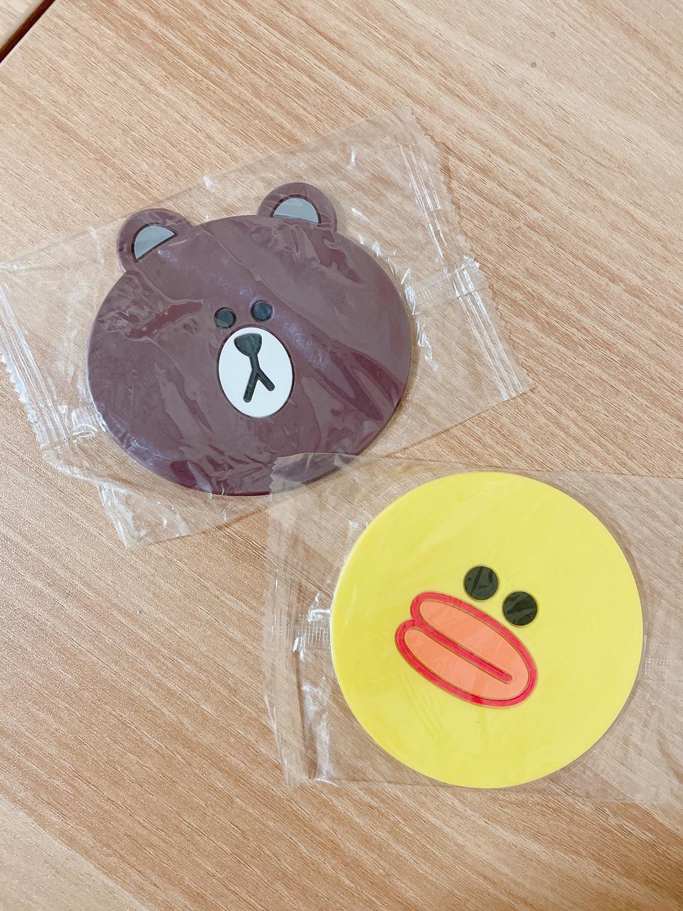 라인프렌즈 컵받침 컵뚜껑 코스터