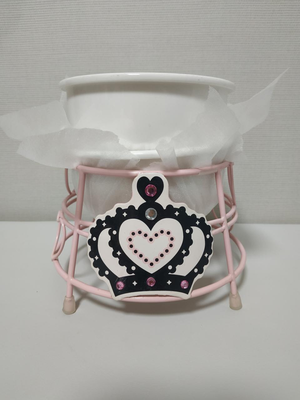 크라운&리본 식기 1구(그릇2개)