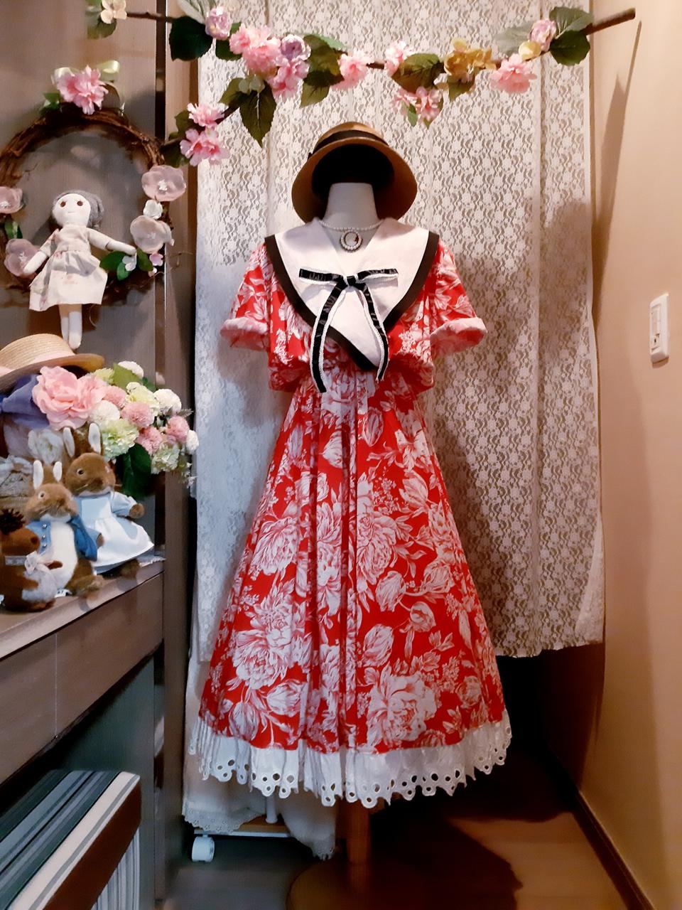 세일러카라 미국앤틱원피스