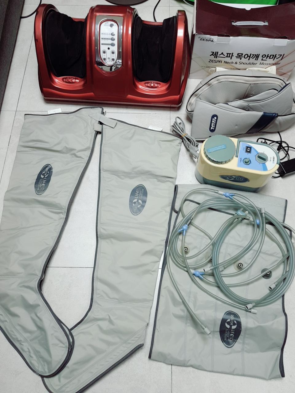 중외제약 발마사지기+닥터라이프 공기압 마사지기+제스파 목어깨